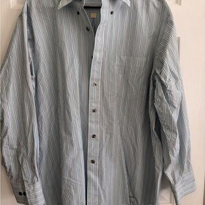 Michael Kors Blue Casual Button Down Shirt